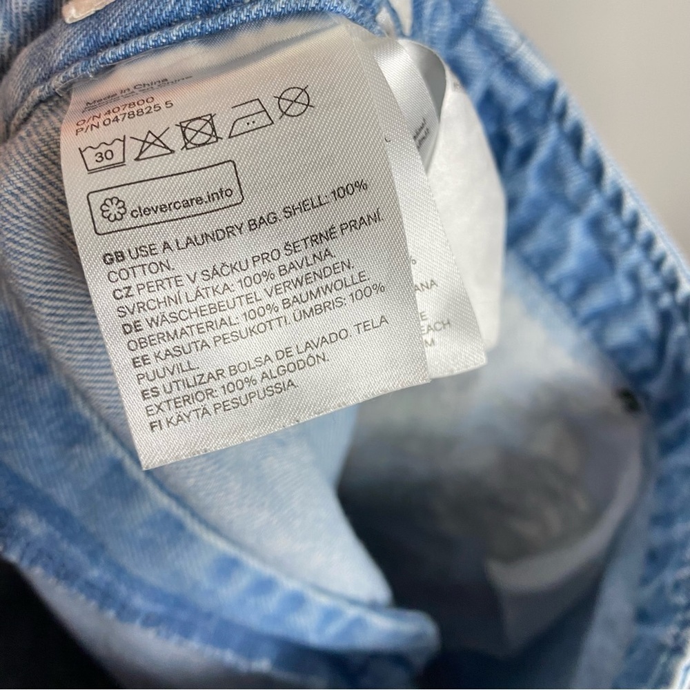 H&M Coachella Jean Skirt Womens Size 4 Small Embroidered Floral Blue Mini - Picture 7 of 8